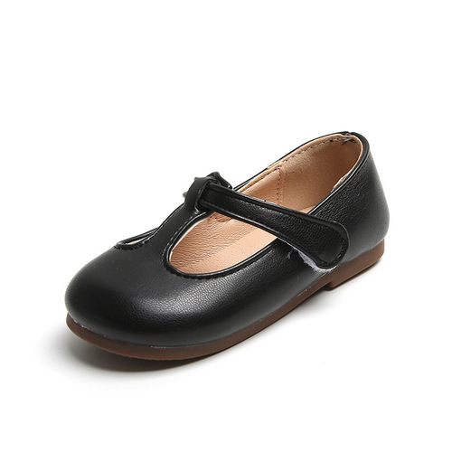 Baby Girl Princess Shoes  Autumn New Children's Shoes Soft Sole Velcro Flat Heel Toddler Shoes Small Leather Shoes