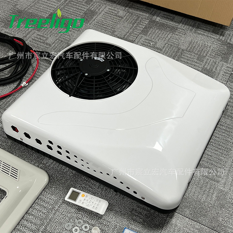 Treeligo nuevo aire acondicionado de estacionamiento frío y cálido diseño ultrafino 12V24V camión ligero montado en la parte superior para automóvil