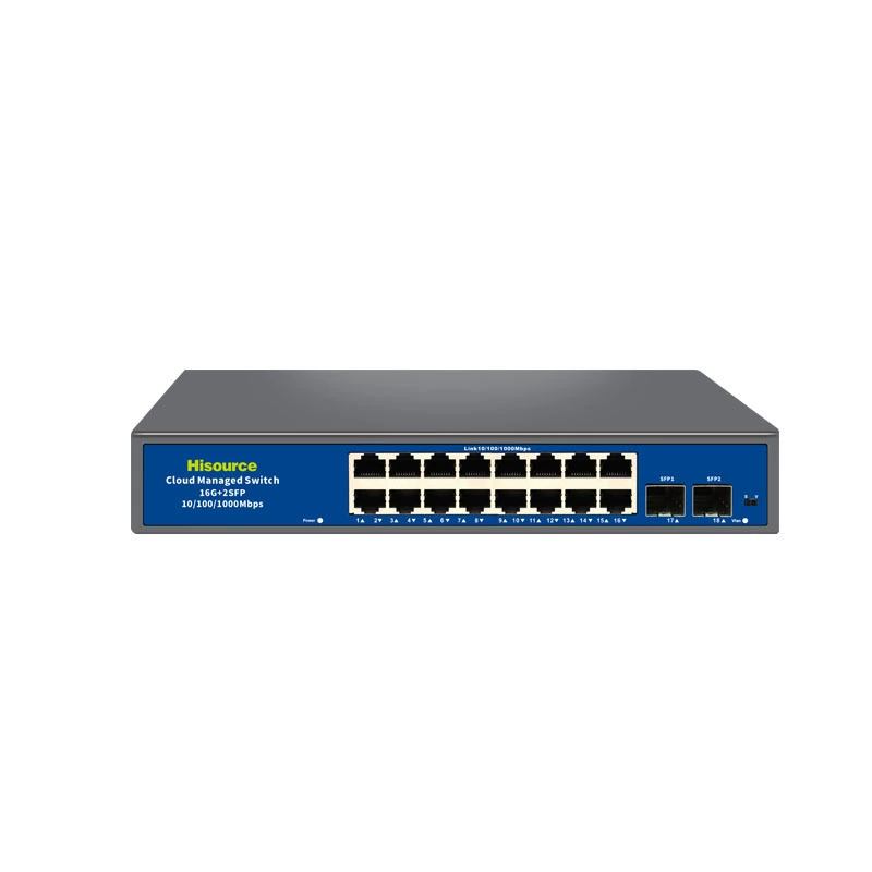 Zhongtongyuan Hi-S21-16G2S полностью гигабитный легковесный сетевой управляемый коммутатор 16+2, уровень 2 управляемый коммутатор