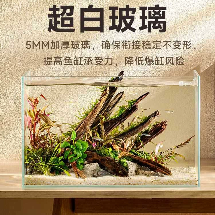 Супер белый аквариум стеклянный столешница гостиная экологическая боевая рыба Золотая рыбка Черепаха аквариум