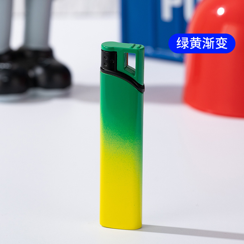長条グラデーション防風金属空気入れライター携帯はタバコケースに入れることができます。|undefined