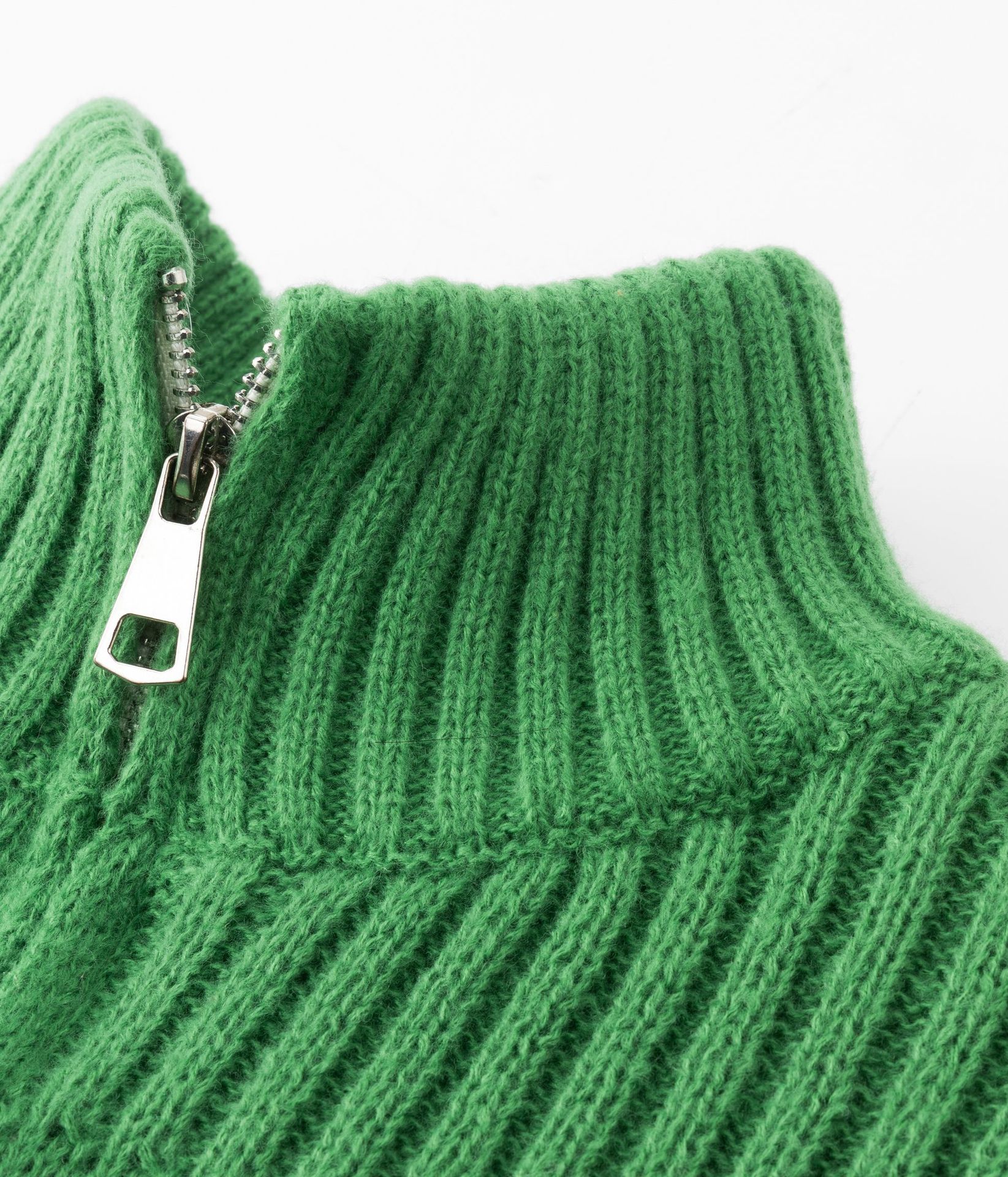 Maglione da uomo con collo alto e mezza zip - Pullover casual in maglia con vestibilità comoda, elegante e versatile per autunno inverno (verde)_voghion.com