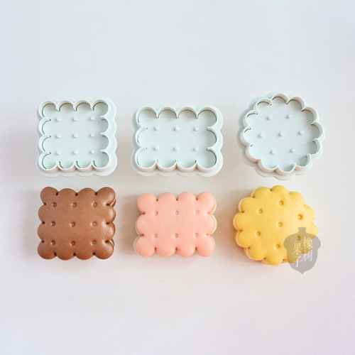 Oak fruit retro cookie mold upgraded version Indonesian style antique set steamed bun crust food supplement hand pressing tool