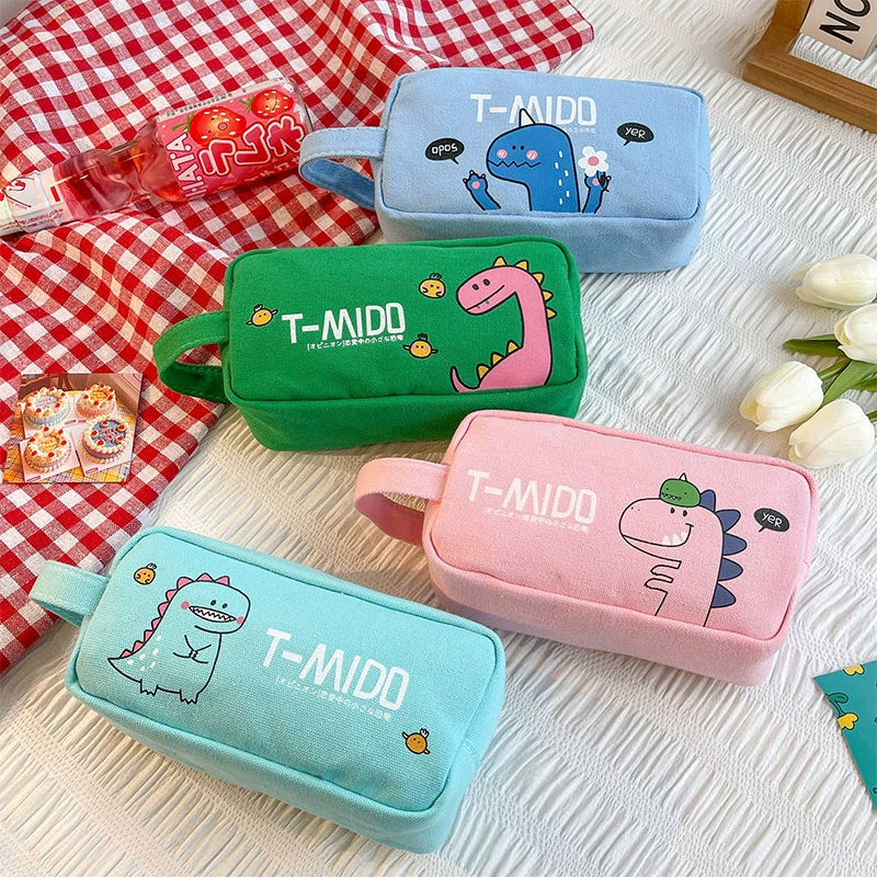 Южная Корея простой пенал для хранения канцелярских принадлежностей большой емкости небольшая свежая коробка для канцелярских принадлежностей Милая Мужская и женская мультяшная сумка для канцелярских принадлежностей