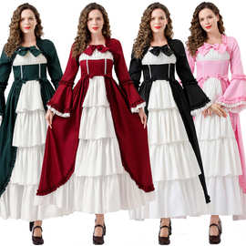 万圣节服装成人欧美中世纪复古文艺复兴宫廷女士公主连衣裙舞台服