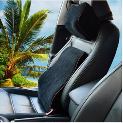 Cross-border car lumbar support pillow, Waist support - velvet-black-433012-lumbar-support