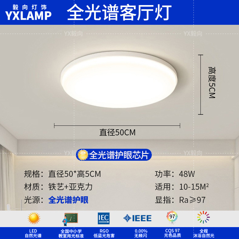 Luz de techo moderna y simple atmósfera 2025 nueva casa creativa Zhongshan paquete de lámparas de sala de estar lámpara principal