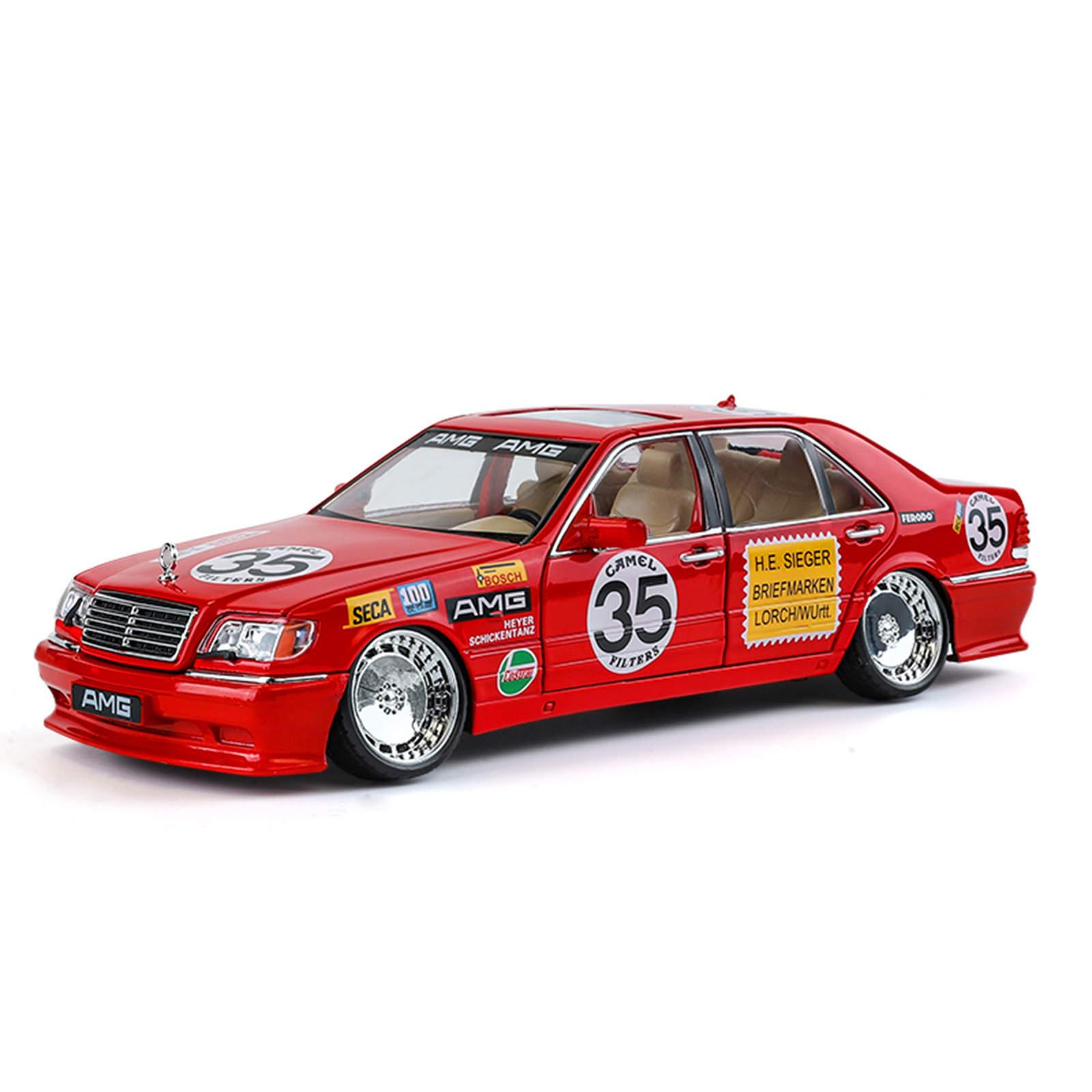 1 / 24 Hu Tou Ben W140 versión modificada 300SEL modelo de aleación de simulación coleccionista de juguetes comercio exterior transfronterizo