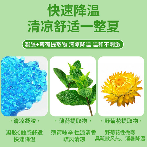 Baiyun Mountain Cooling Ice Patch Baby and Child Antipyretic Patch Summer Military Training Cooling Patch Hydrogel Cold Compress Ice Patch