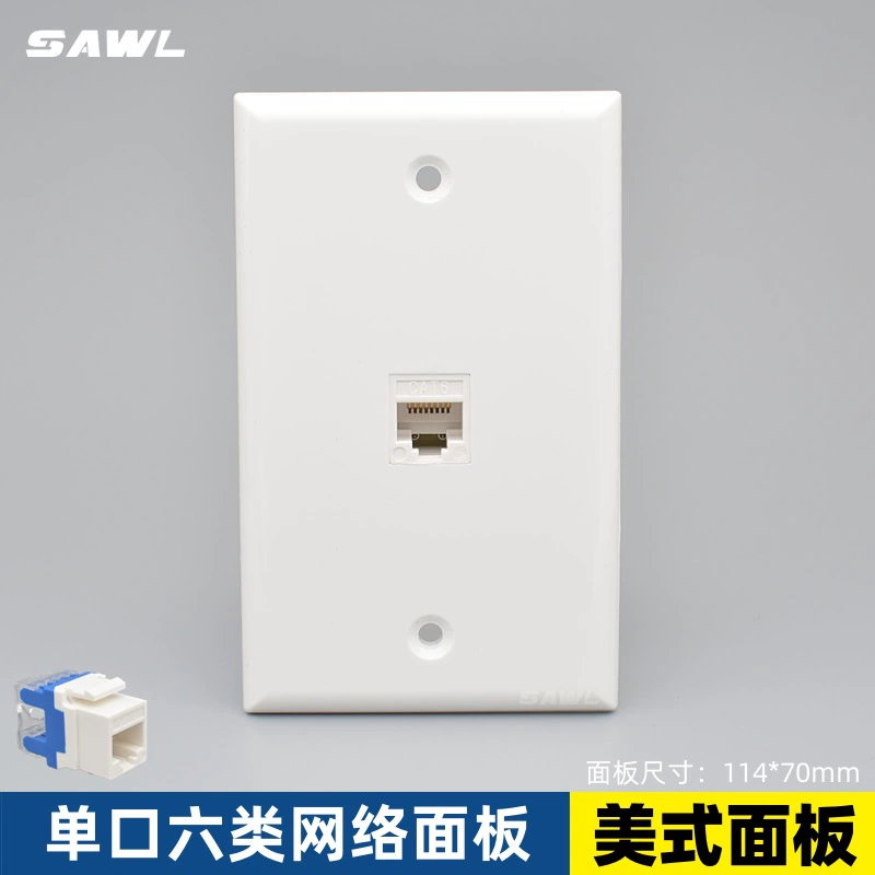 Тип keystone американца 120 панели сети категории одно-порта 6 американского стандарта гнездо кабеля сети гигабита мультимедиа CAT6