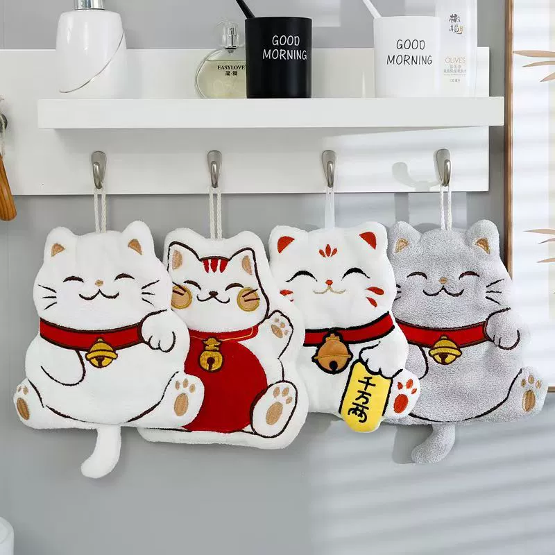 Коралловое мультяшное полотенце, для удачи, влагопоглощающее