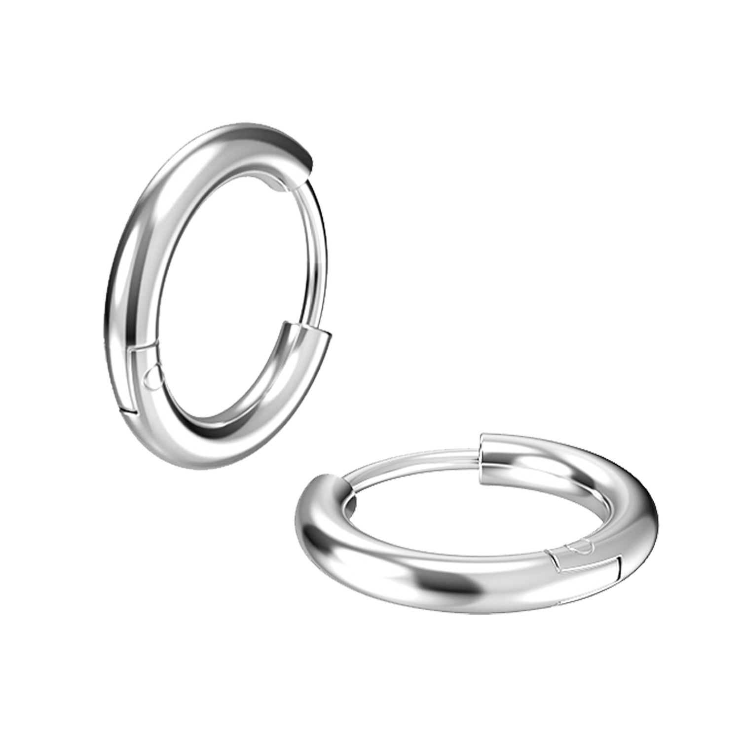 Direct manufacturer of 316F stainless steel earrings, multi-color electroplated plain hoop earrings, large quantities at favorable prices, wholesale direct sales