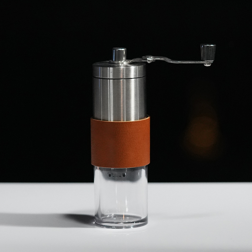 Conjunto de café de cuero de alta calidad, caja de regalo, taza de café, caja de regalo de negocios, molinadora de frijoles de mano