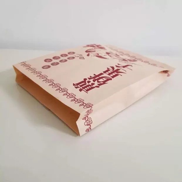 厂家定制炸鸡淋膜食品防油外卖纸袋可加印LOGO