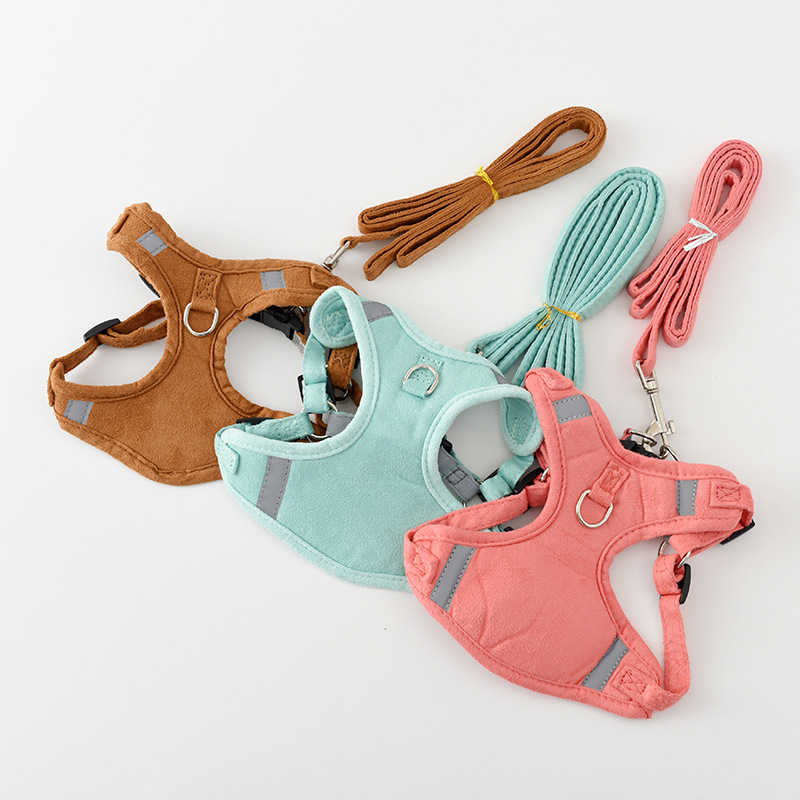 Nueva correa de gato noche reflexivo gato correa ajustable cuello pecho espalda en stock al por mayor