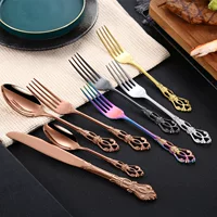 Creative retro tableware stainless steel, set, box, 4 piece set, Birthday gift