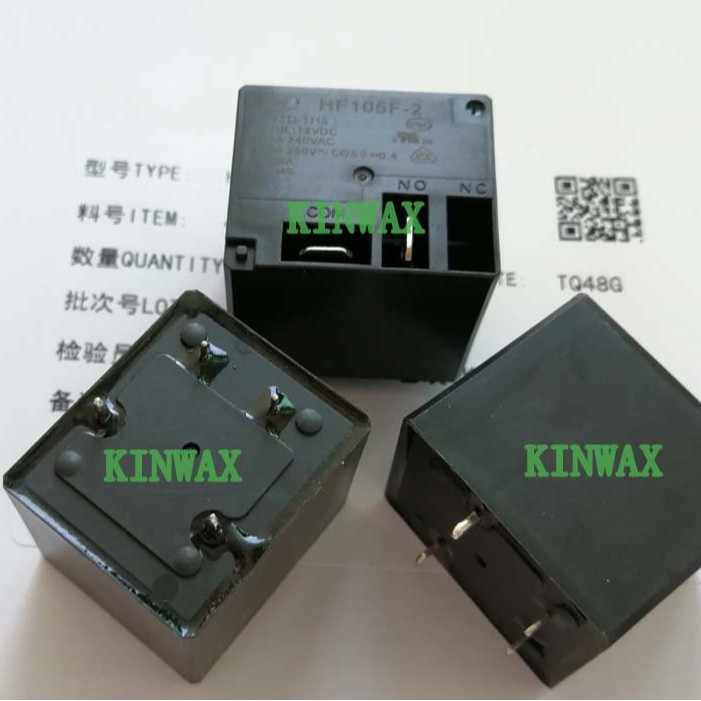 HF105F-2/240A-1DF 继电器一组常闭4脚30A240VAC线圈电压