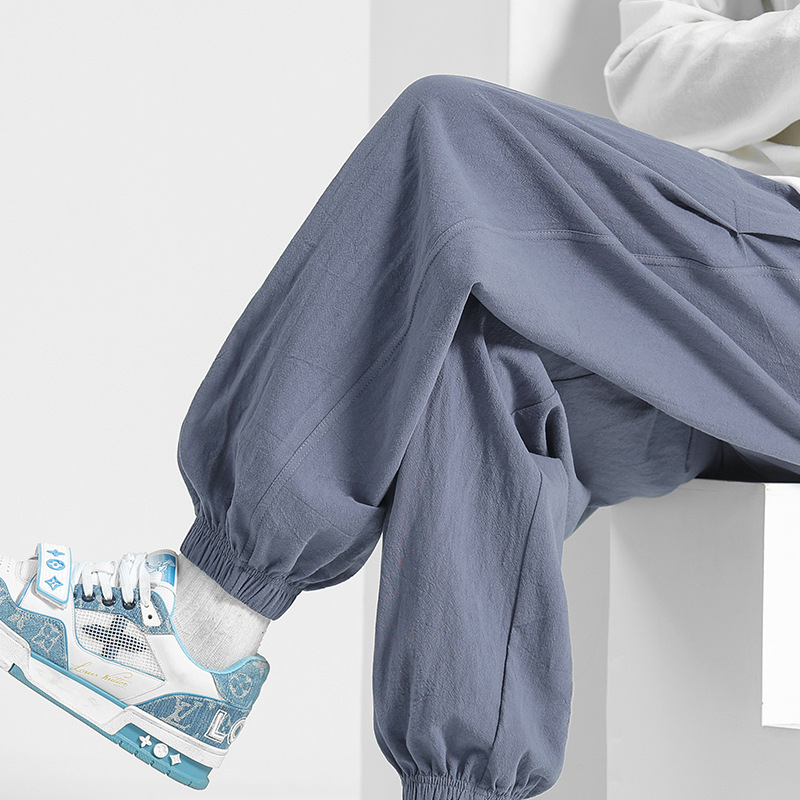 Linen Pants Men's Autum Pure Cotton Sweatpants 2025 New Casual Pants Cotton and Linen Men's Pants Thin Leggings Sweatpants