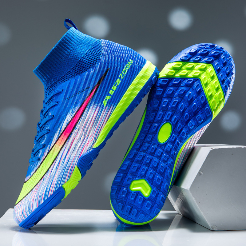 Zapatillas de Fútbol de Entrenamiento de TPU y Caucho Ligeras de Caña Alta image 12