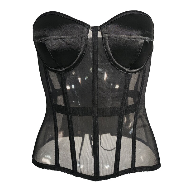 Cross-Border Influencer Picks: Sheer Mesh Shapewear Sexy Lingerie, Fishbone Corset, Waist Cincher, Body Shaper [Wireless]