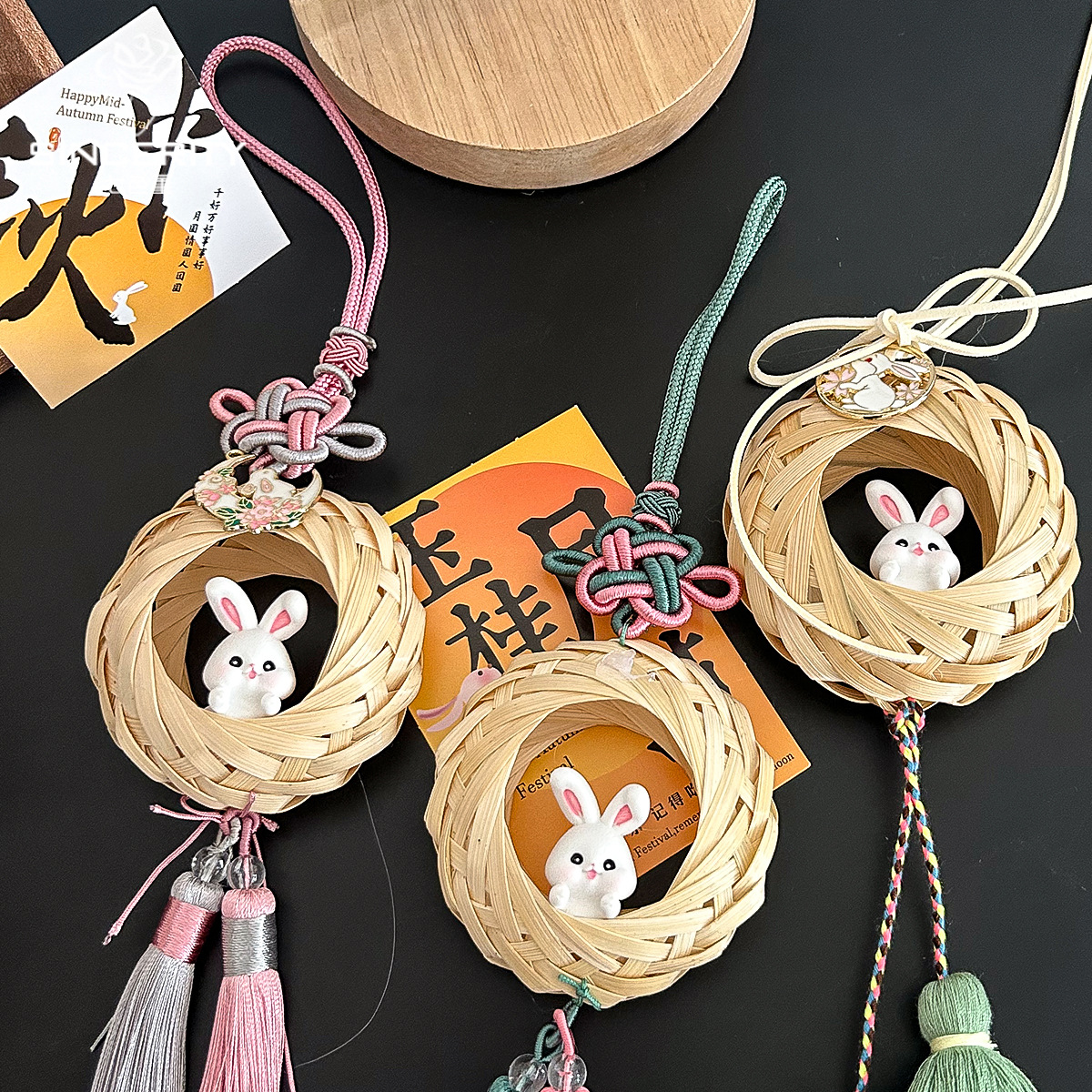 Paquete del Festival del Medio Otoño de siete colores de cordier decoración colgante embalaje de flores diy hecha a mano materiales de florista