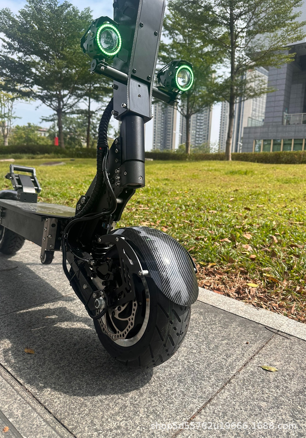 YISHUN dual-drive 72V/6000W off-road electric scooter, foldable, 95 mph speed, long range electric vehicle