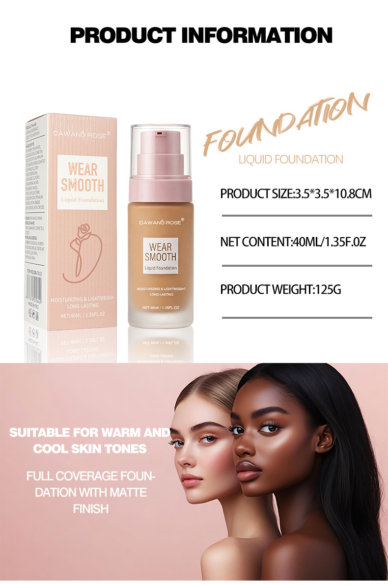 Hydrating Long-lasting Foundation Natural Concealing Makeup Set_voghion.com