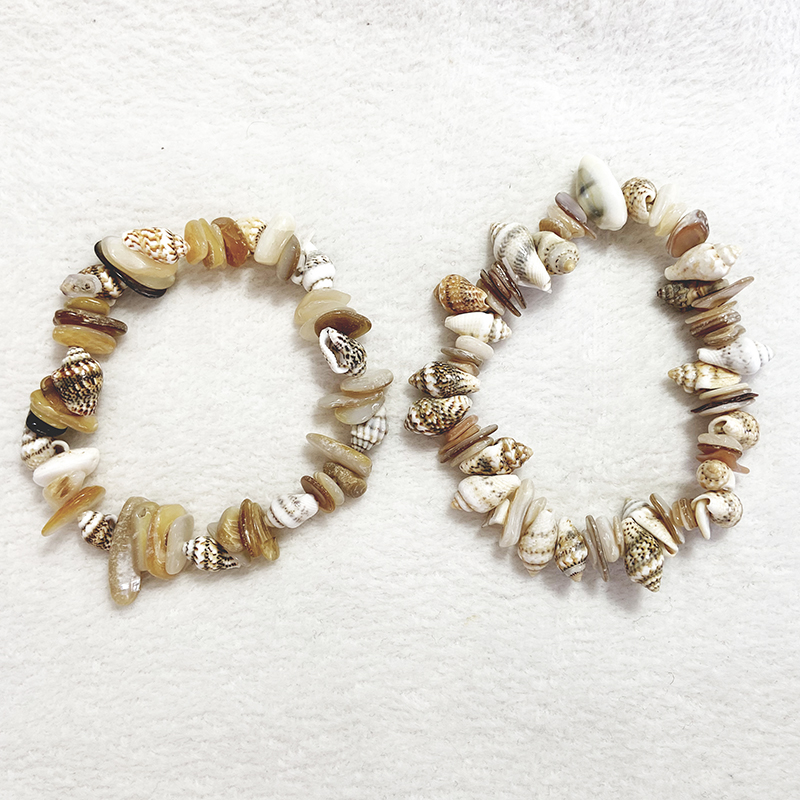 Conchas naturales pulsera caracoles collar diy joyas de chicas hechas a mano puestos de mercado nocturno regalos características pulseras