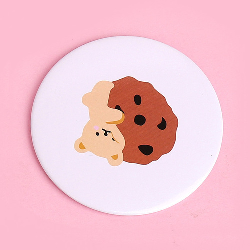 Cute little mirror female carries small makeup mirror student portable handheld makeup mirror mini pocket mirror