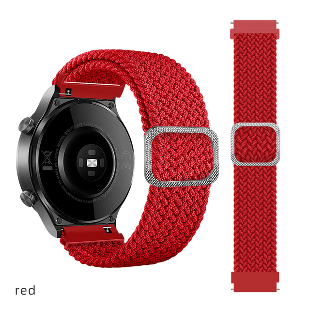 Suitable For Samsung 20mm/22mm Huawei Watch3 Jiaming Woven Nylon Single Ring Buckle Smart Watch Strap