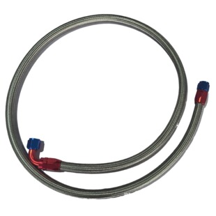 Modified car AN10 stainless steel wire braided oil cooler oil pipe assembly 1 1.2 meters 1.6 meters 0 degrees 90 degrees joint