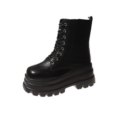 Women's 2024 Autumn/Winter New Style Fashion Block Heel Chain Mid-Calf Boots, Versatile for Cross-Border Trade in Europe and America