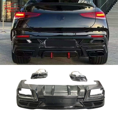 Suitable for Mercedes-Benz Gle Coupe W167 Modified Rear Bumper Carbon Fiber Ld Style Rear Lip Exhaust Pipe Kit