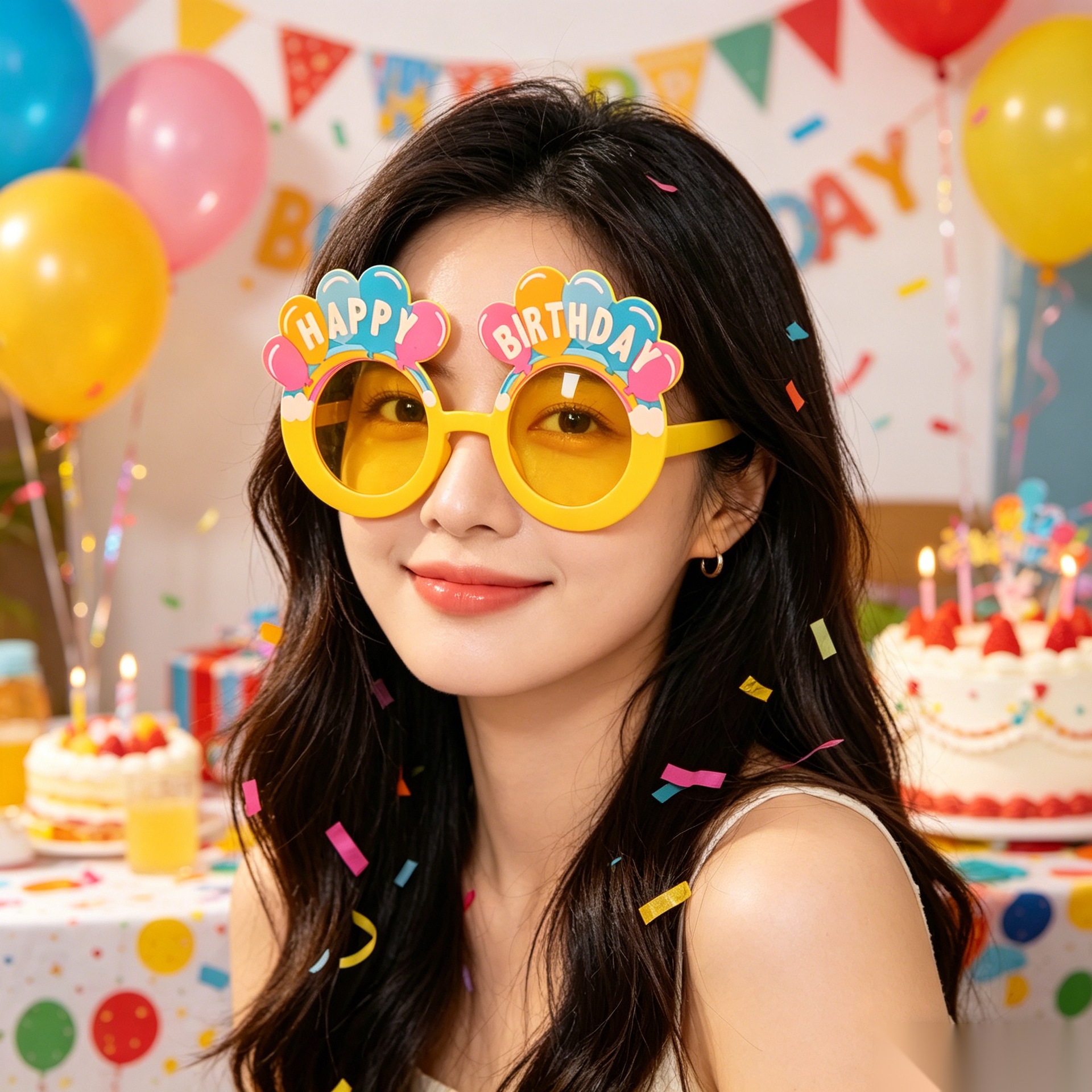 Cumpleaños temático fiesta gafas extrañas feliz cumpleaños pastel vela gafas de diseño de cumpleaños accesorios de fotos