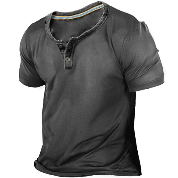 Nueva camiseta transfronteriza de manga larga con cuatro botones de Amazon Templar Impresión 3D Cross Legion imitación algodón pull rack manga larga T