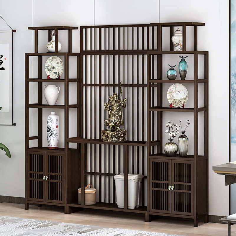 Nuevo estilo chino pantalla partición gabinete estante sala de culto escritorio entrada gabinete interior Oficina partición estante