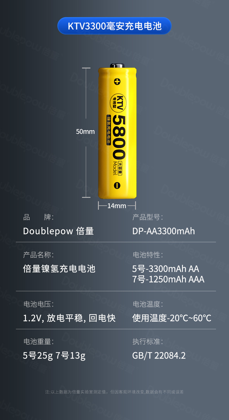 Double 1.2V Ni-MH Battery Toy Remote Control Mouse Microphone No.5 Battery Ni-MH Rechargeable Battery Batch