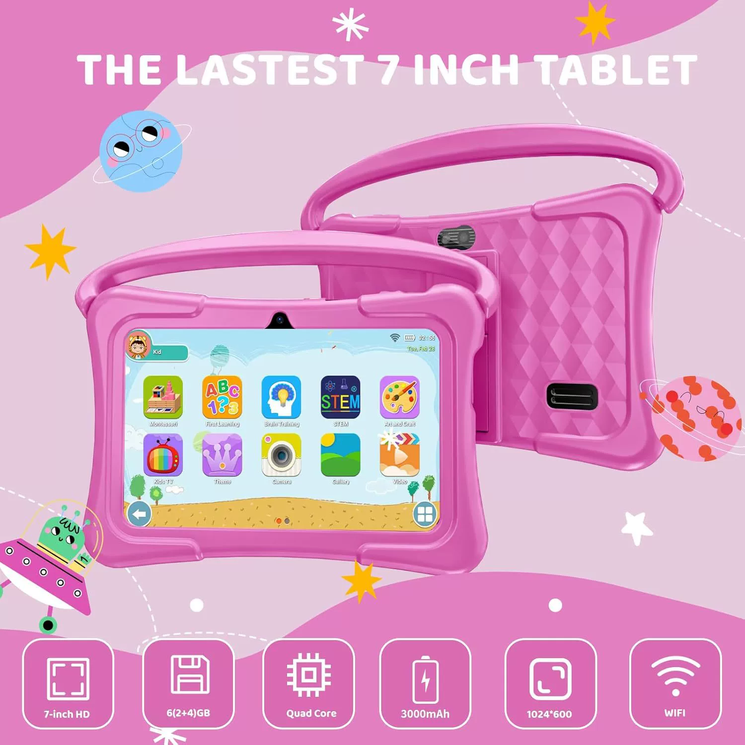 HYRS Kids Tablet 7 дюймов Андроид планшет для детей игровая приставка