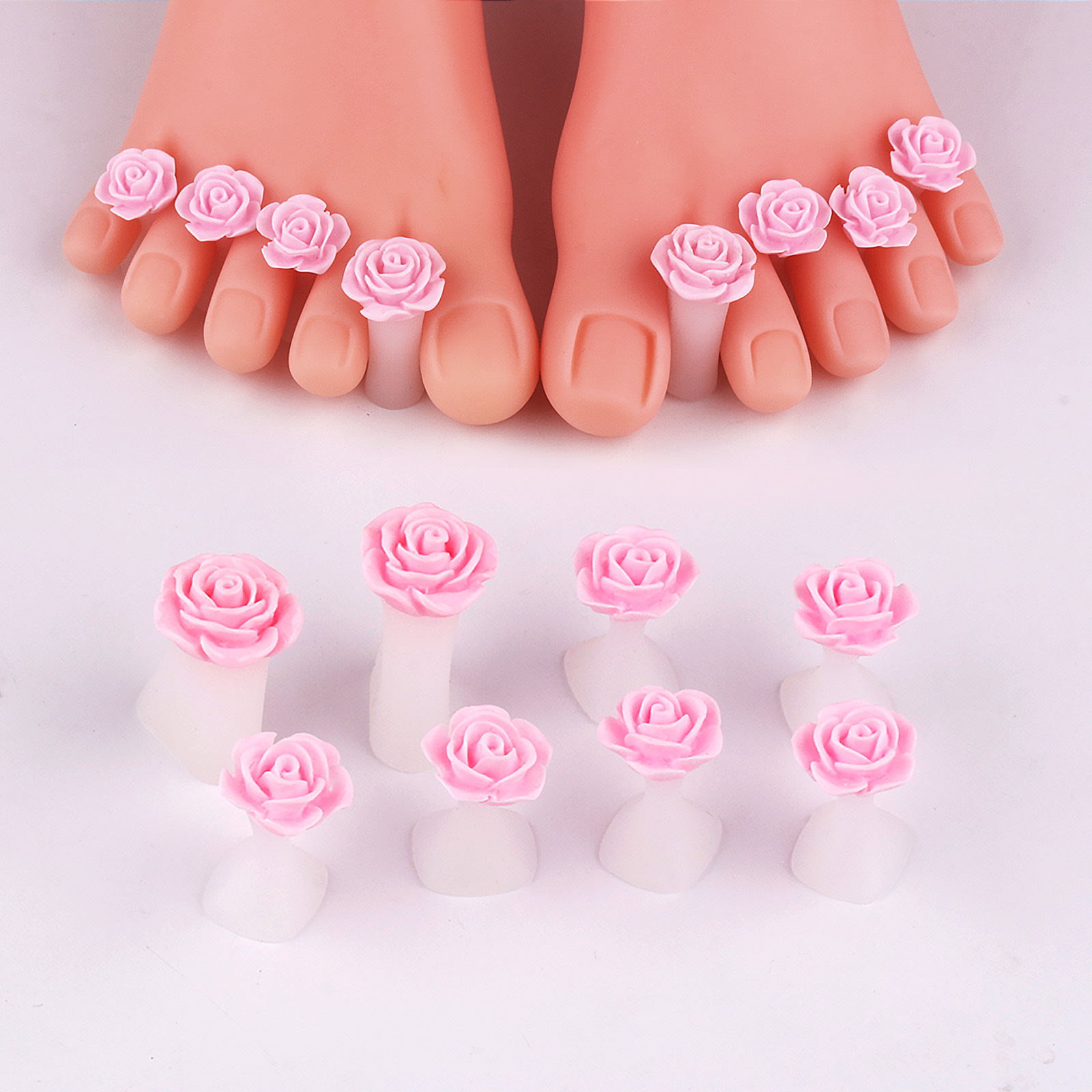 Divisor de dedos de silicona de uñas transfronterizo Divisor de dedos Flor estrella de cinco puntas Herramienta de uñas de dibujos animados Divisor de dedos