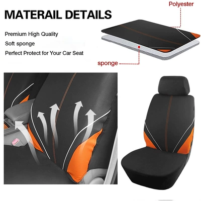 Universal seat cover, Patchwork Contrasting Color Polyester