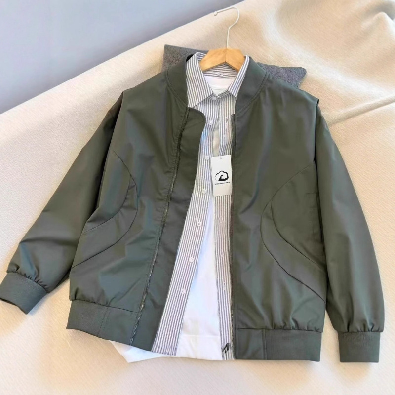 美式休闲潮牌棒球服男款外套春秋款设计感高级痞帅宽松工装夹克男|undefined