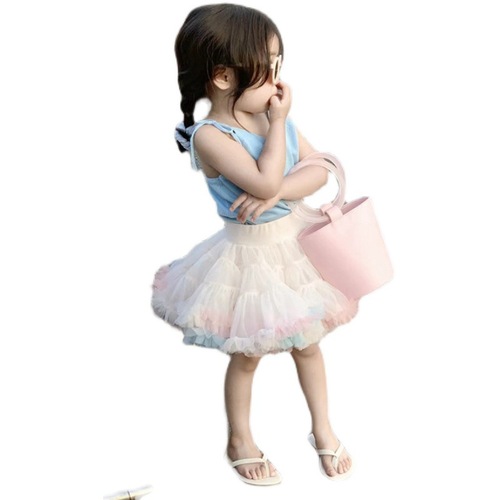 Children's Tutu Skirt, Toddler Performance Dress, Half Skirt for Girls, Baby Birthday Cake Dress, Puffy Skirt, Summer