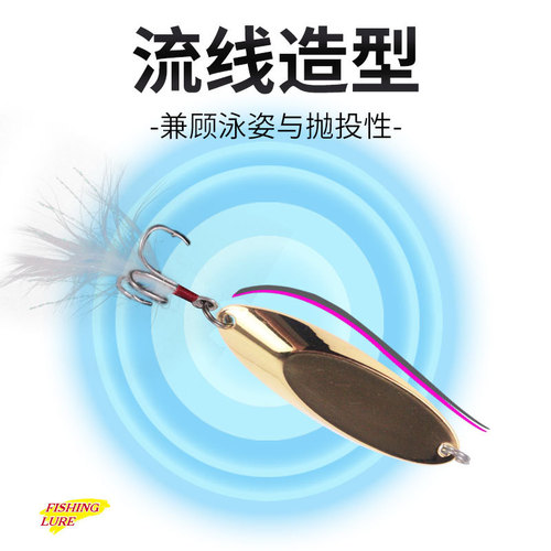 Long-range cast obliquely cut sequined lure, horse mouth, white stripe, perch mouth, bionic bait, false bait, electroplated gold and silver fishing gear