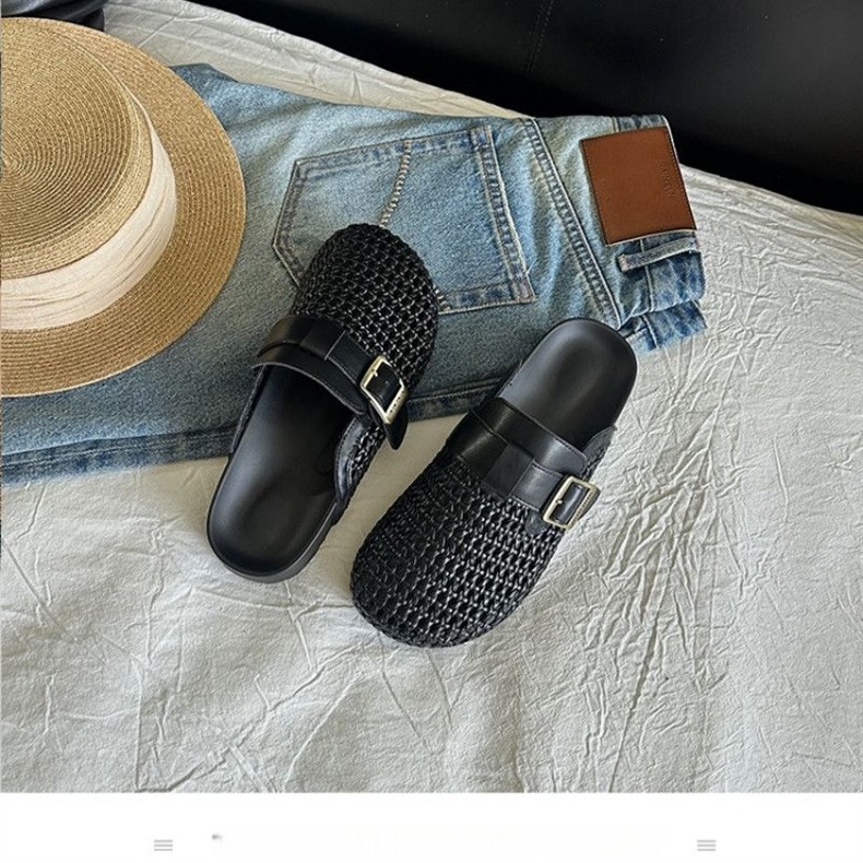 Women's Breathable Openwork Closed Toe Slippers Casual Sandals_voghion.com