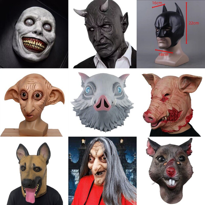 Halloween Mask Cross-Border Hot Selling Horror Witch Pirate Ghost Mask Amazon Temu Same Style Dress up Props