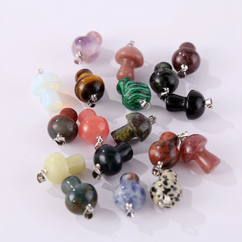 Organic agate pendant, accessory, with gem