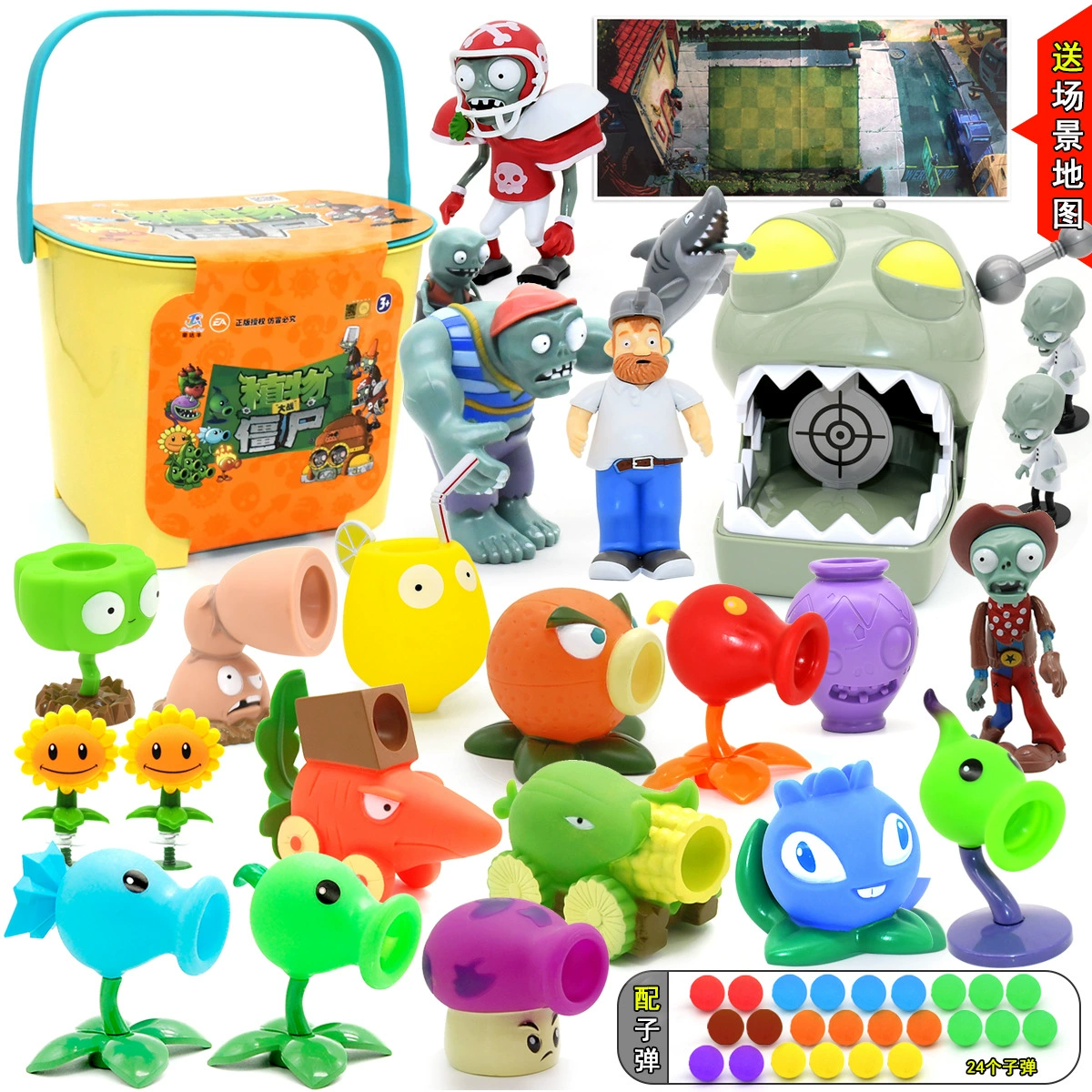 Подлинная наборы Plants vs. Zombies, игрушка, большой набор, подарочная коробка для мальчиков, кукла для детей, полный набор, подарок на день рождения