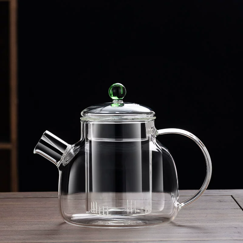 Glass teapot, capacious fruit flavored tea for home use, tea set