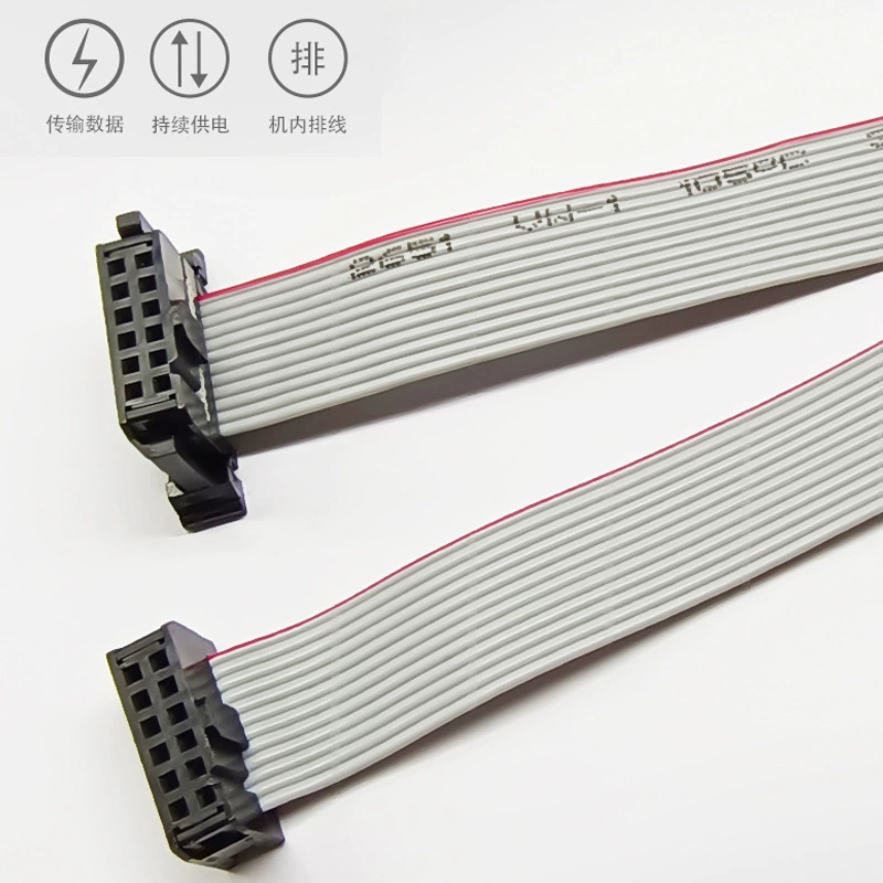 Обработка кабеля IDC 12P с вилкой 2,54 мм клеммный кабель серый кабель tuopukang источник прямые поставки с завода