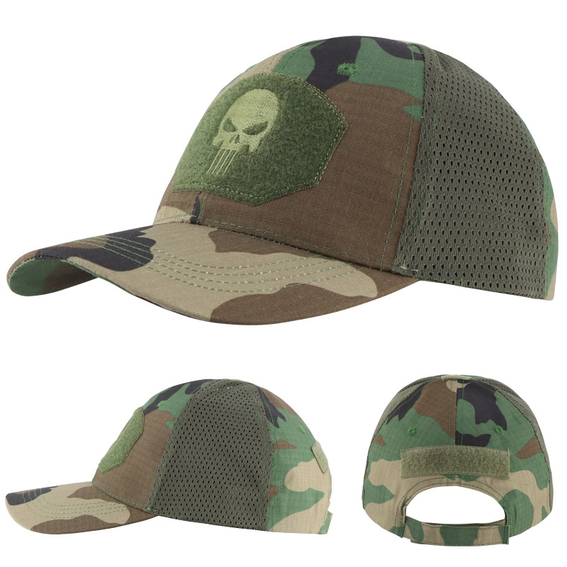 Gorra de béisbol de camuflaje, gorra táctica con visera, gorra de verano transpirable para senderismo, gorra de malla con velcro, gorra de ciclismo, moderna